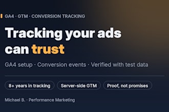 set up ga4, GTM and conversion tracking for your ads