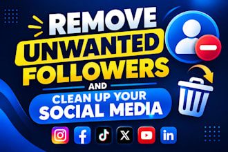 manually remove followers and clean up social media posts