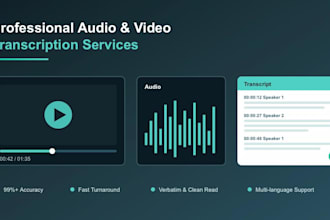 trascribe audio and video into text accurately