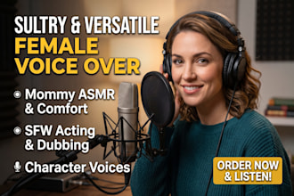 be your female voice over nsfw mommy asmr dubbing sfw smut acting sultry voice