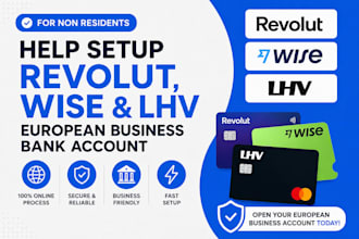 help setup revolut wise lhv european business bank account for non residents