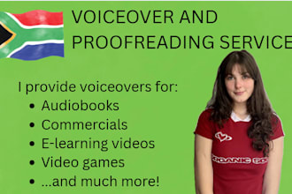 record female voiceovers with a south african accent