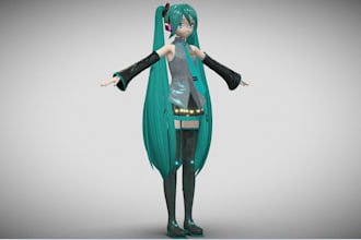 fix, edit, port and rig vrchat model, warudo, koikatsu, vroid vrm, mmd, gmod
