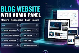 build a blog website with admin panel