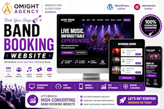 band booking website, music band website, live band website, musician website