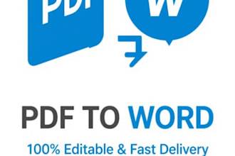 convert pdf to word with 99accuracy and 24h delivery