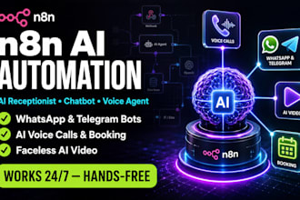 build n8n ai receptionist, whatsapp chatbot, n8n  voice agent and ai video