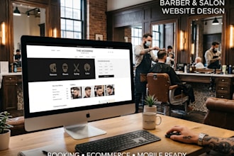 design barber shop hair salon beauty salon spa website with online booking