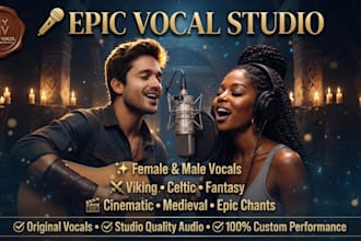 sing epic female vocals for fantasy, viking, celtic, medieval, gregorian songs