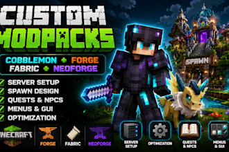 custom modpack minecraft spawn server setup cobblemon quest menus forge