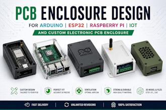 do pcb enclosure design for arduino esp32 raspberry pi iot and custom electronic