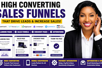 design samcart thrivecart gohighlevel leadpages systeme io sales funnel checkout