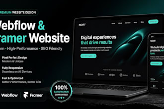 design and develop modern webflow or framer website, figma to webflow or framer