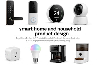 develop household product industrial design iot smart home device 3d cad model