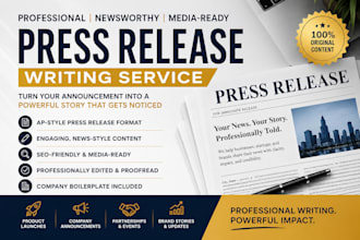 write a newsworthy press release for media distribution
