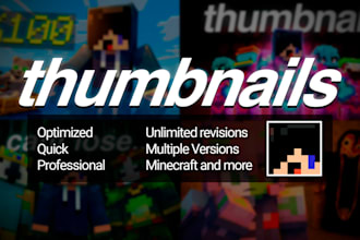 create a professional minecraft thumbnails