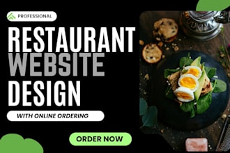 design restaurant website, online food order system delivery, pickup service