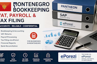 do montenegro bookkeeping vat payroll,tax filing using pantheon sap and eporezi