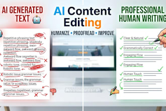 humanize, edit and proofread ai generated content
