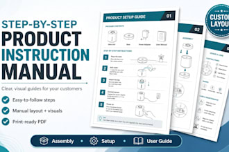 create a step by step product instruction manual