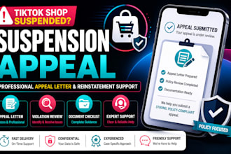 prepare tiktok shop suspension appeal and reinstatement support