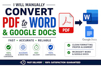 manually convert PDF to word