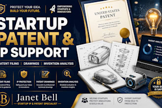 do startups intellectual property patent filing drawings invention analysis