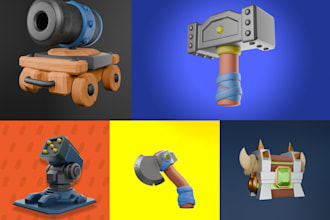 stylized 3d props for casual style