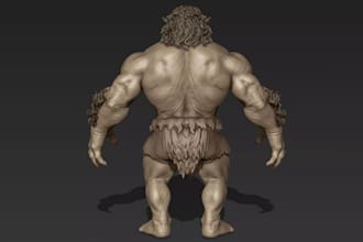 3d orc figurine,fantasy warhammer stl,humanoid creature,sla statue,boardgame toy