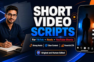 write engaging short video scripts for reels, tiktok and youtube shorts