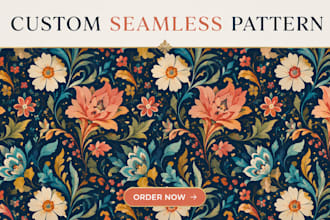 create seamless pattern for fabric, textile and packaging