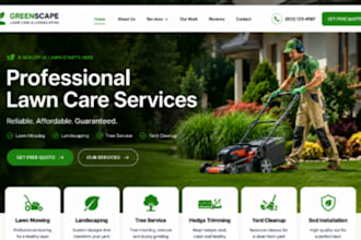 build wix lawn care website landscaping gardener tree services cleaning website