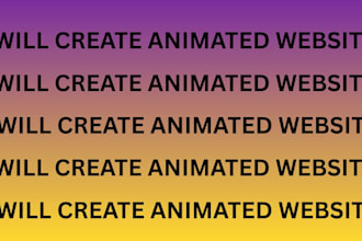 create animated website interactive website static website