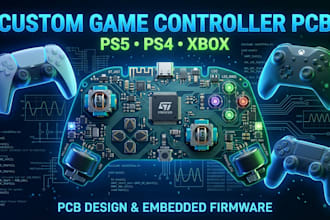 design ps5 ps4 xbox game controller pcb and embedded firmware