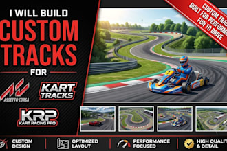 build custom assetto corsa tracks, kart racing pro circuit, and ac track mods