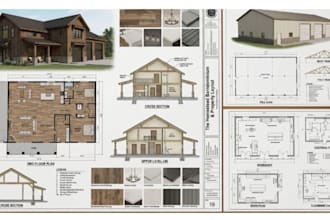 design luxury barndominium, pole barn and workshop plans