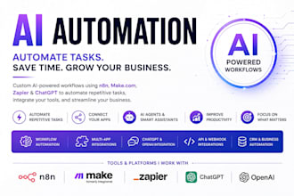 build ai automation workflows using n8n, zapier and chatgpt