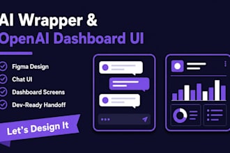 design ai wrapper web app UI UX and openai dashboard