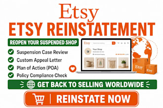 do etsy account reinstatement and reopen your suspended etsy shop