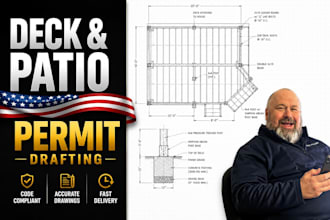 draft deck permit drawings and patio plans for city submittal