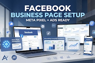 setup facebook, instagram business page with meta pixel ads and optimization