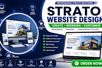 create, design, redesign and customize your strato website for better conversion