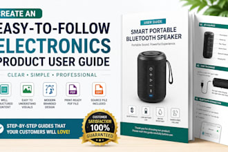 create an easy to follow electronics product user guide