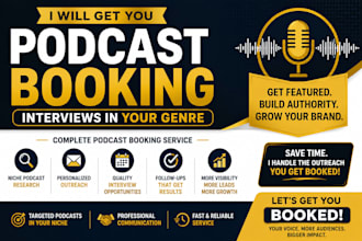 get you podcast booking interviews in your genre