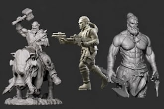 sculpt 3d model flexi toy action figure statue character for 3d print stl file