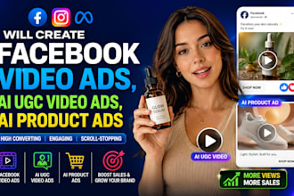 create facebook video ads, ai ugc video ads, ai product ads for dropshipping