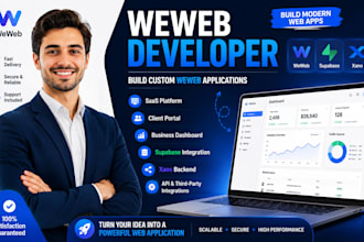 build weweb app, weweb supabase saas, client portal, business dashboard
