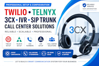 configure 3cx asterisk freepbx setup voip sip trunk ivr call routing
