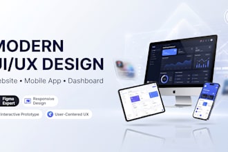 do ui ux design, web ui UX design or landing page UI design