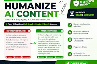 professionally edit and humanize your ai chatgpt content